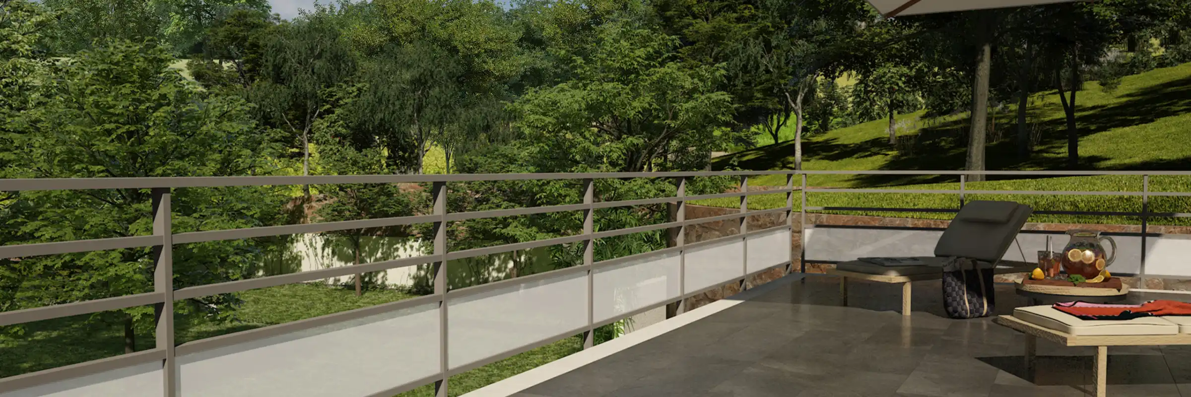 Garde corps semi plein moderne et design