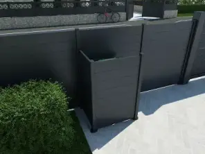 Cache poubelles aluminium