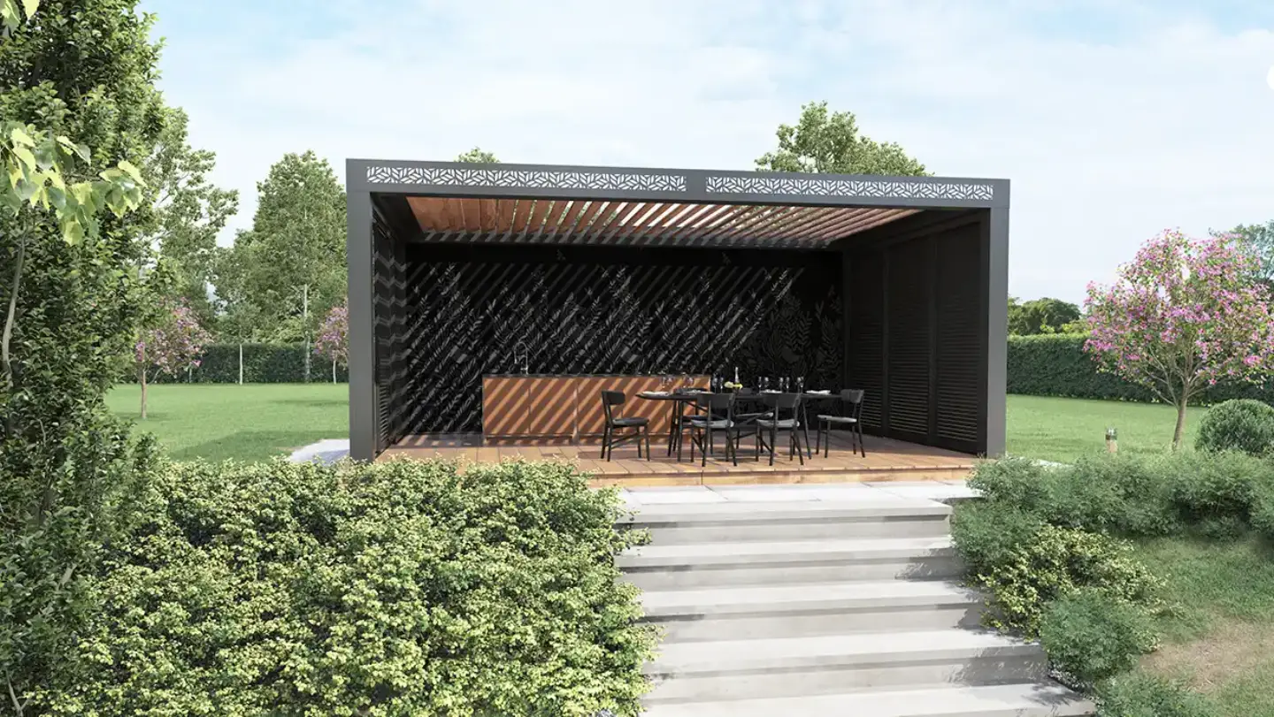 Cuisine sous pergola autoportante Poppy