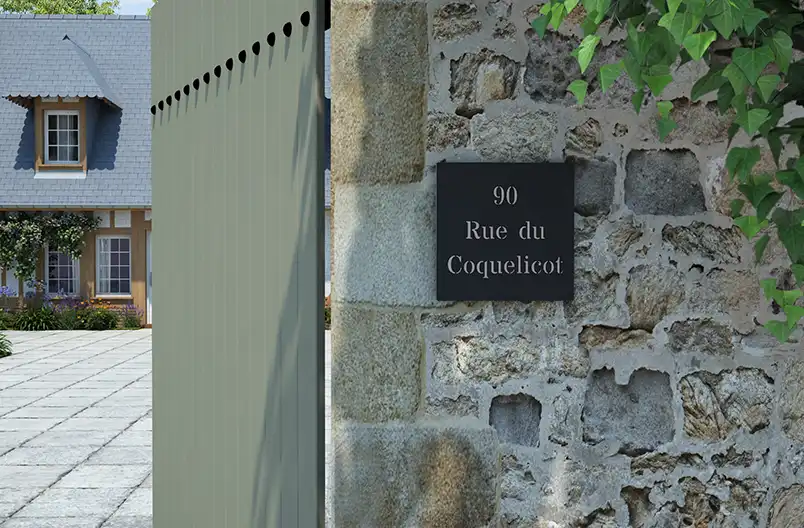 plaques d'entrée personnalisables